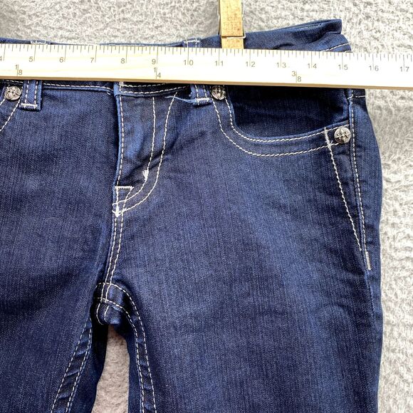 Miss Me Jeans Adult 27 Easy Boot Dark Wash Sequin Flap Pocket Denim Y2k Women's - Picture 3 of 15